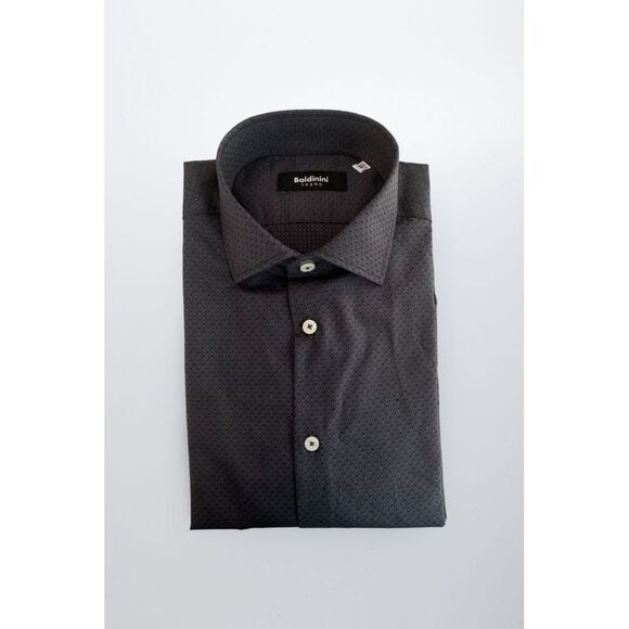 Baldinini Trend Gray Cotton Men Men's Shirt